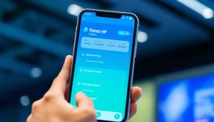 Engage with Yono vip, an advanced financial app interface featuring user-friendly design and interactive elements.