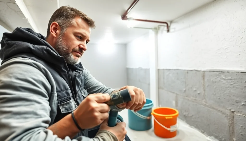Ensure your basement waterproofing is effective with professional techniques and tools in action.