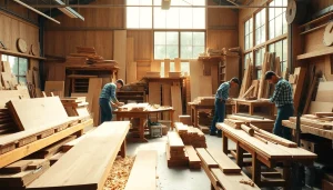 Creëer unieke houten meubels met Woodstyl en ambachtelijke details in een kunstenaarsatelier.