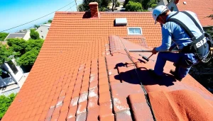 Professional roof repairs Gold Coast by skilled worker demonstrating quality craftsmanship.
