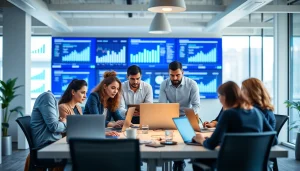 Een team van professionals die samenwerkt voor een succesvol ICT bedrijf.