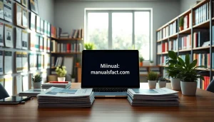 Access user manuals on https://manualsfact.com/ from a well-organized office library.