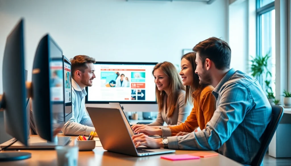 Realizzazione siti web in un ambiente di lavoro collaborativo con sviluppo e design innovativo.