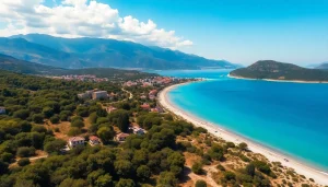 Shihni peizazhin mahnitës të ne shqiperi me plazhe dhe male.