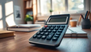 Calculate easily with this compact and modern Basic Calculator in a professional workspace.