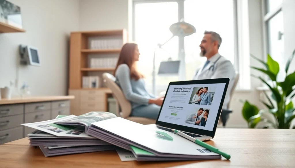 Enhancing patient engagement with effective dental marketing showcased in a modern dental office.