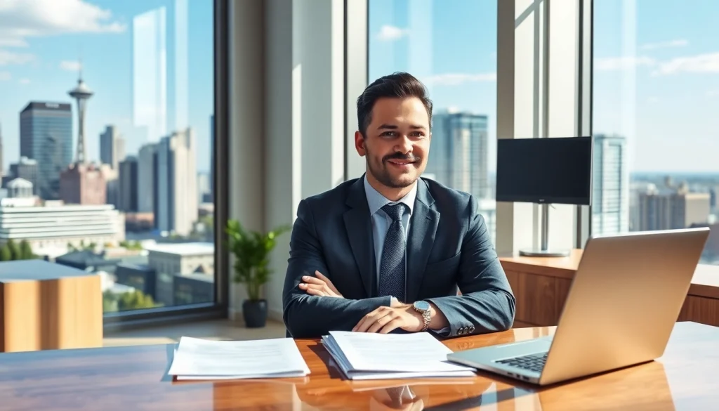 Engaging immigration consultant barrie assisting clients in a modern office environment.