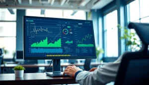 Analyze text effectively with the AI detector interface showcased on a modern office computer.