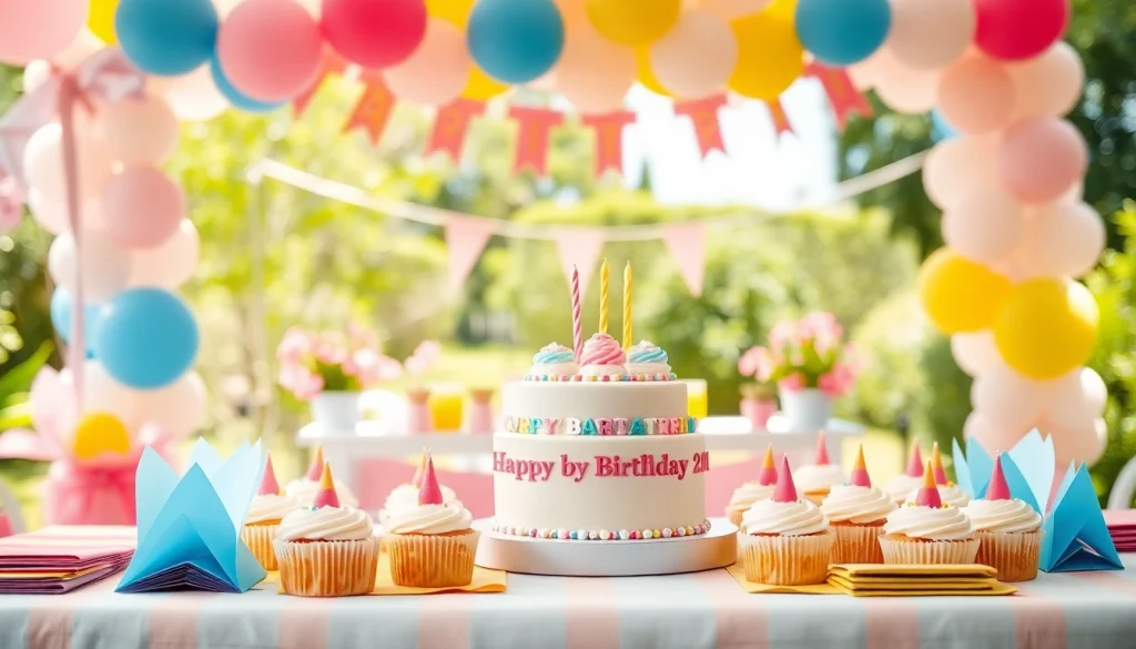 Celebrate a customizable birthday party with vibrant decorations and personalized treats.