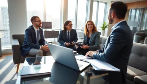 Headhunter Osnabrück vermittelt neue Talente in einem modernen Büro.