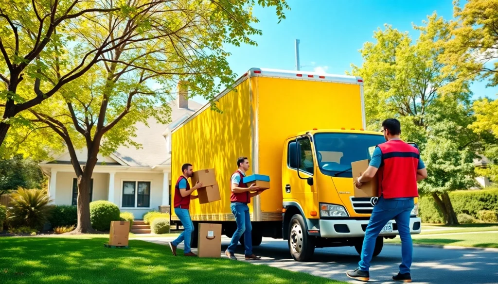 Two movers efficiently handling boxes representing a trusted moving company Toronto.