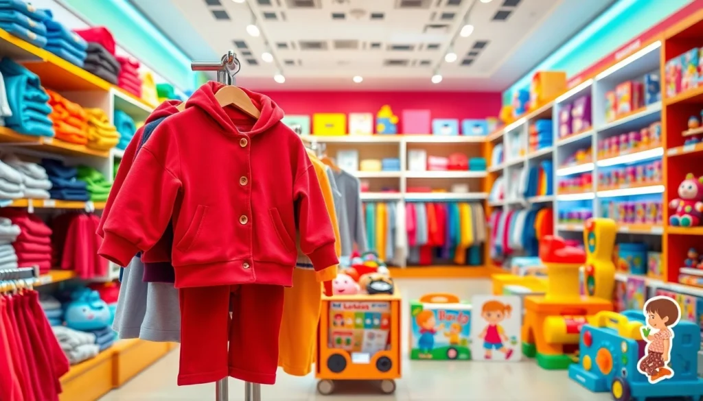 Explore kids' clothing and toys at http://www.websonlinestore.com with vibrant displays and cheerful settings.