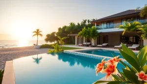 Showcasing property management Phuket, a stunning beachfront villa highlighting effective rental techniques and tropical decor.