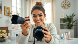 Engaging beauty blogger at https://cosmeticsarenas.com sharing skincare insights.