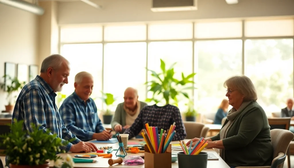 Seniors enjoying activities at howard lieburn senior center in a bright, inviting setting.