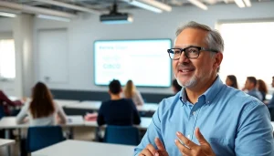 Learn how to Renew Cisco Certification with an engaging instructor guiding students.