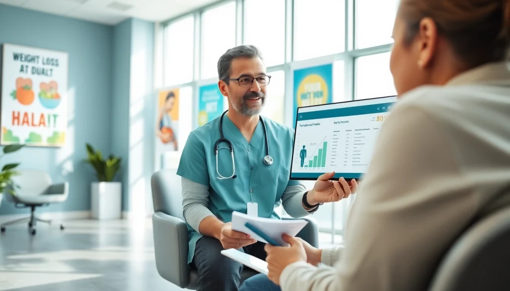 Consultation at weight loss clinics in las vegas nv with healthcare provider and patient.