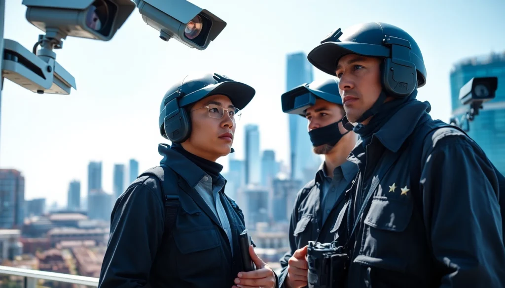 Enhance your safety with top security services Leeds by a professional monitoring team in an urban setting.