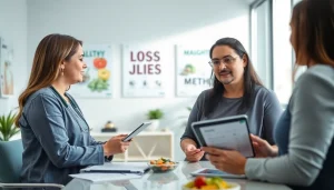 Consultation at a weight loss clinic las vegas with a medical expert and patient discussing goals.