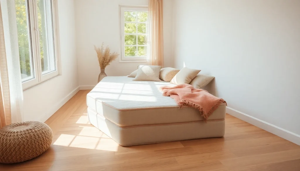 Materassi memory foam di alta qualità, mostrano il comfort e l'ergonomia in un ambiente rilassante.