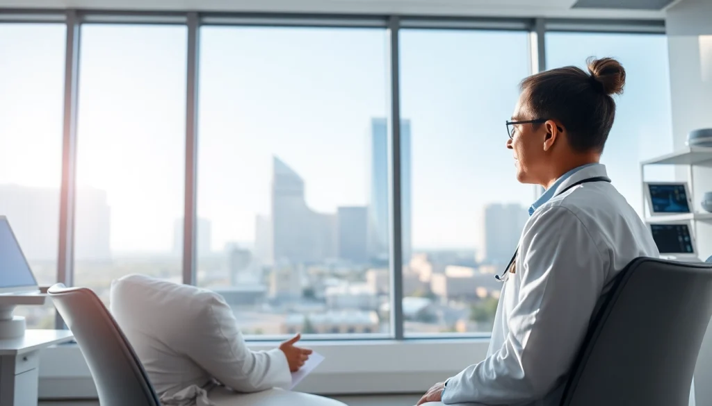 Concierge doctor las vegas consulting with a patient in a professional clinic setting