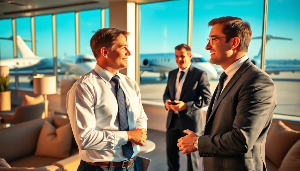 Enhancing luxury travel experience with private aviation concierge services in a lavish setting.