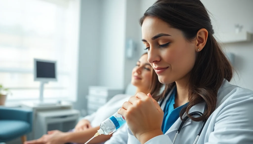 Administering nad infusion with care in a professional healthcare setting.